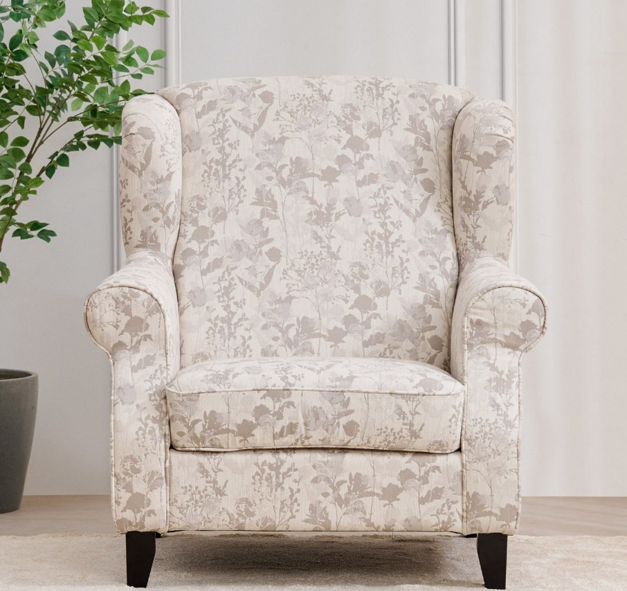 Botanical NXT Fabric Wing Chair - Grey