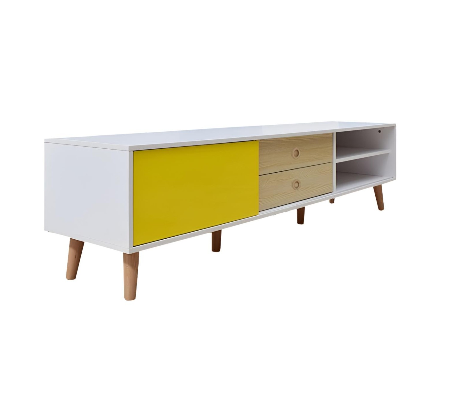 Modern Luxurious TV Stand with Two Drawers