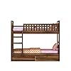 Arts Solid Sheesham Wood Swift Bunk Bed Twin Over Bed with Ladder Wooden Bunk Bed with 2 Drawer Storage for Bedroom Living Room Home